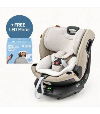 Raia 360 LX and Free Deluxe Baby Car Seat Mirror with L.E.D Light