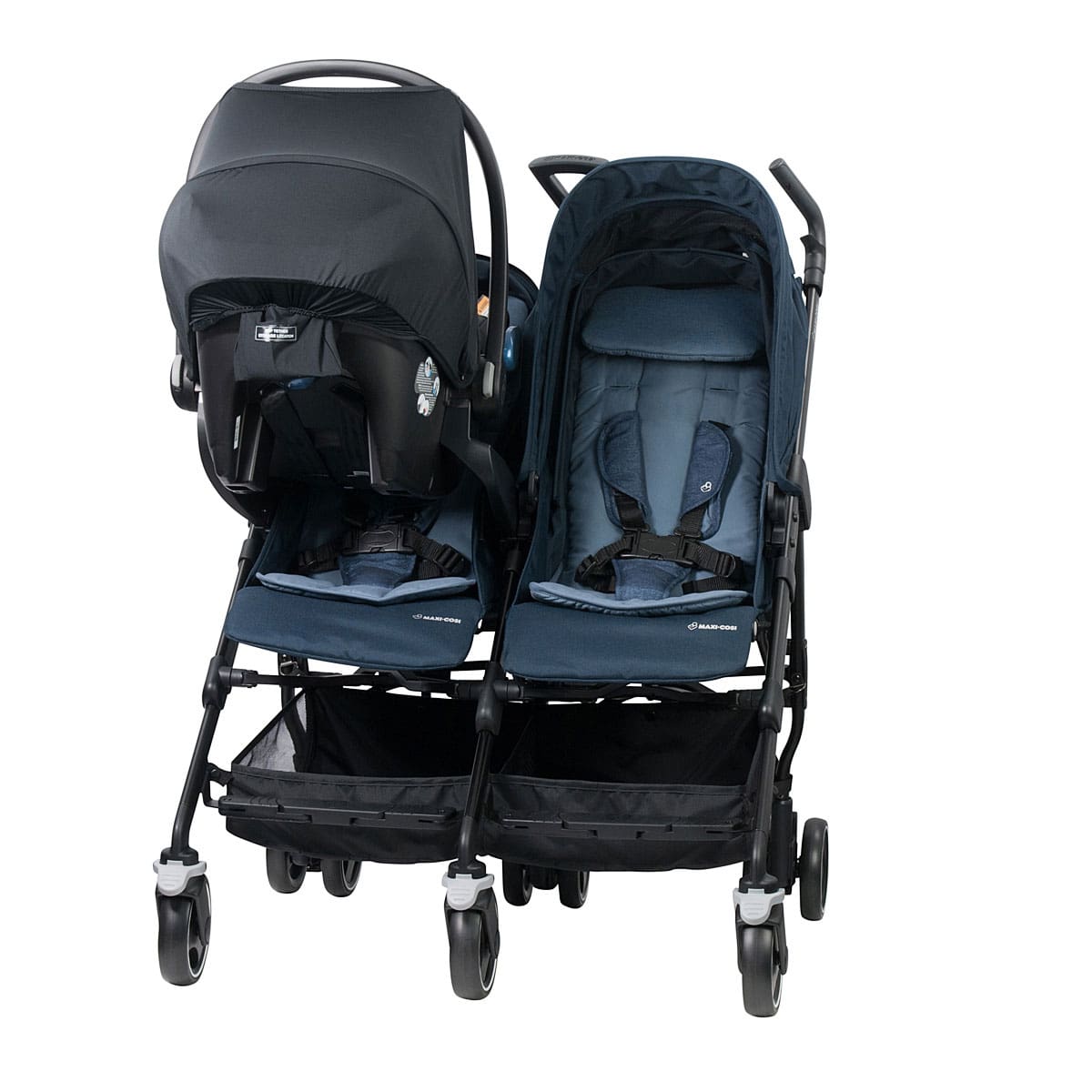 Maxi-Cosi Dana For2 Twin Stroller can be customized with baby capsules