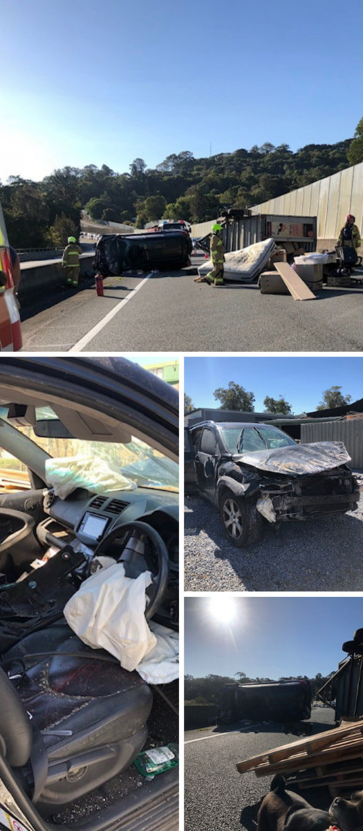 Images taken after the accident. 